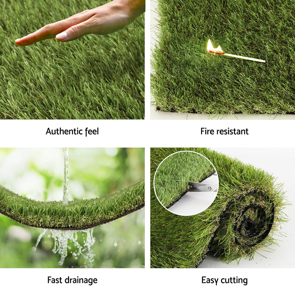 Primeturf Artificial Grass 45mm 2mx5m Synthetic Fake Lawn Turf Plastic Plant 4-coloured