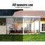 Instahut 1.2X2.4M Outdoor Blinds Clear Roll Down Awning Retractable Outdoor Blinds Water Wind Proof Transparent