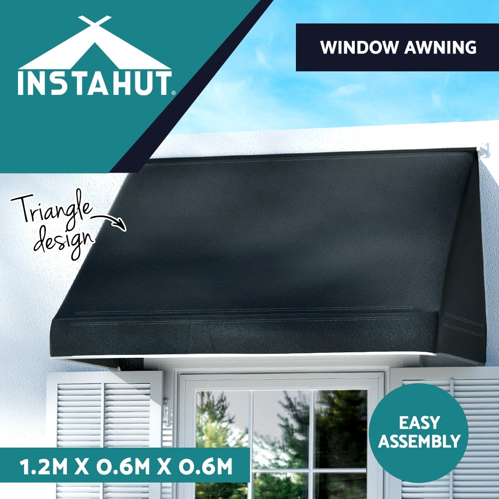 Instahut Side Awning Sun Shade Outdoor Blinds Balcony Screen 1.2X0.6X0.6M