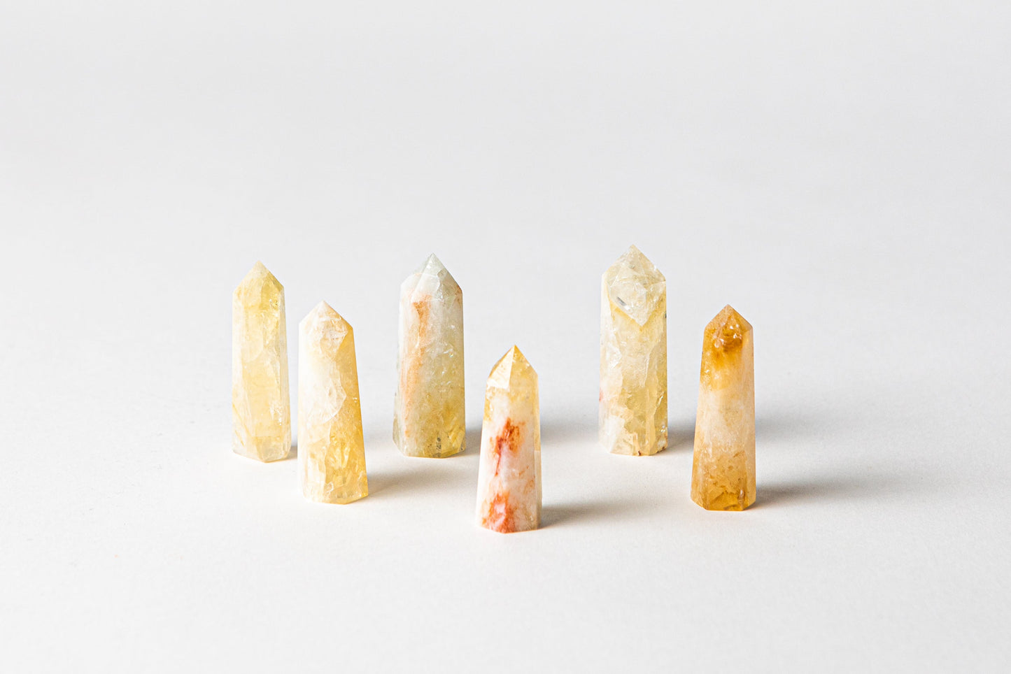 Abundance Crystal Trio - Citrine, Rose Quartz + Clear Quartz