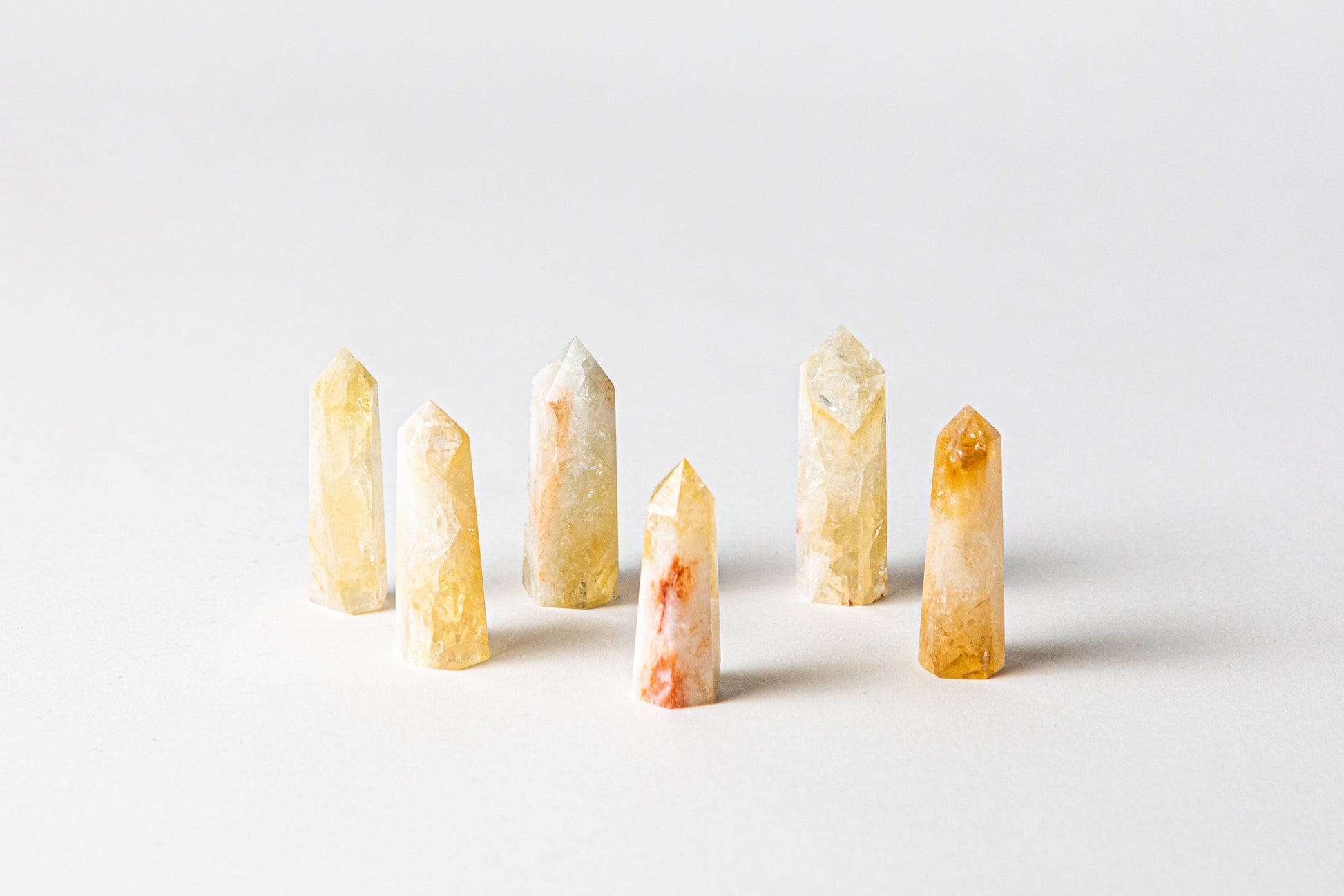 Abundance Crystal Trio - Citrine, Rose Quartz + Clear Quartz