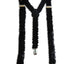 Adjustable 100cm Black Mens & Womens Sequin Suspenders