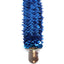 Adjustable 100cm Blue Mens & Womens Sequin Suspenders