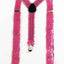 Adjustable 100cm Fluro Pink Mens & Womens Sequin Suspenders