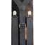 Adjustable Faux Leather Mens & Womens Thick Black Suspenders