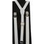 Adjustable Faux Leather Mens & Womens Thin White Suspenders