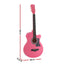 Alpha 38 Inch Acoustic Guitar Folk Cutaway Steel String Pink With Carry Bag