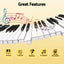 Alpha 49 Key Electronic Keyboard Portable Digital Piano Musical Instrument Black