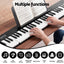 Alpha 88 Key Quad Folding Electronic Keyboard Digital Piano Portable MIDI Bluetooth Black