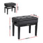 Alpha Adjustable Piano Bench Wooden Keyboard Seat Padded Music Chair Black
