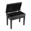 Alpha Adjustable Piano Bench Wooden Keyboard Seat Padded Music Chair Black
