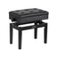 Alpha Adjustable Piano Bench Wooden Keyboard Seat Padded Music Chair Black