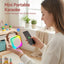 Alpha Mini Portable Karaoke Machine for Adults Kids with 2 Wireless Microphones
