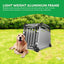Aluminium Dog Travel Crate 63x68x88cm - Large Pet Car Transport Cage Kennel Box