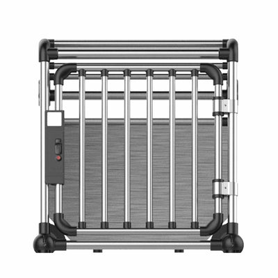 Aluminium Dog Travel Crate 63x68x88cm - Large Pet Car Transport Cage Kennel Box