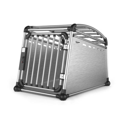 Aluminium Dog Travel Crate 63x68x88cm - Large Pet Car Transport Cage Kennel Box