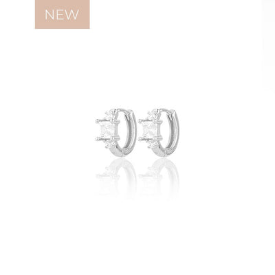Amici by Ella - Sammy Earrings - Clear/Silver