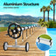 Aqua Buddy Pool Cover Roller 6.55m Adjustable Swimming Pool Solar Blanket Reel