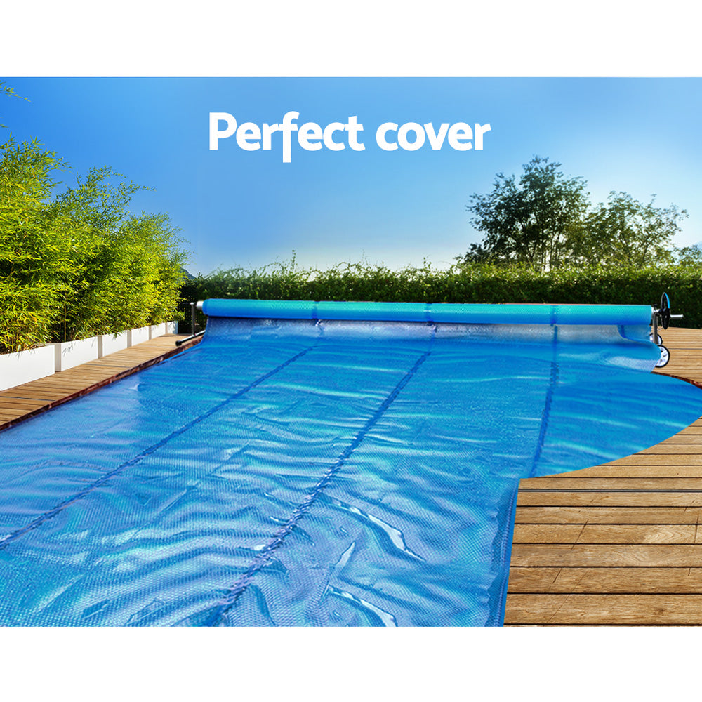 Aquabuddy Solar Swimming Pool Cover Roller 400 Micron Blanket Adjustable 6.5x3M