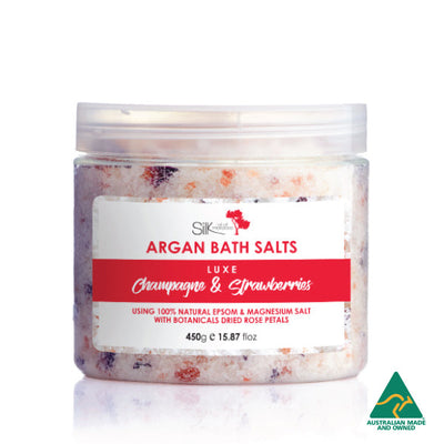 Argan Luxe Bath Salts - Champagne & Strawberries