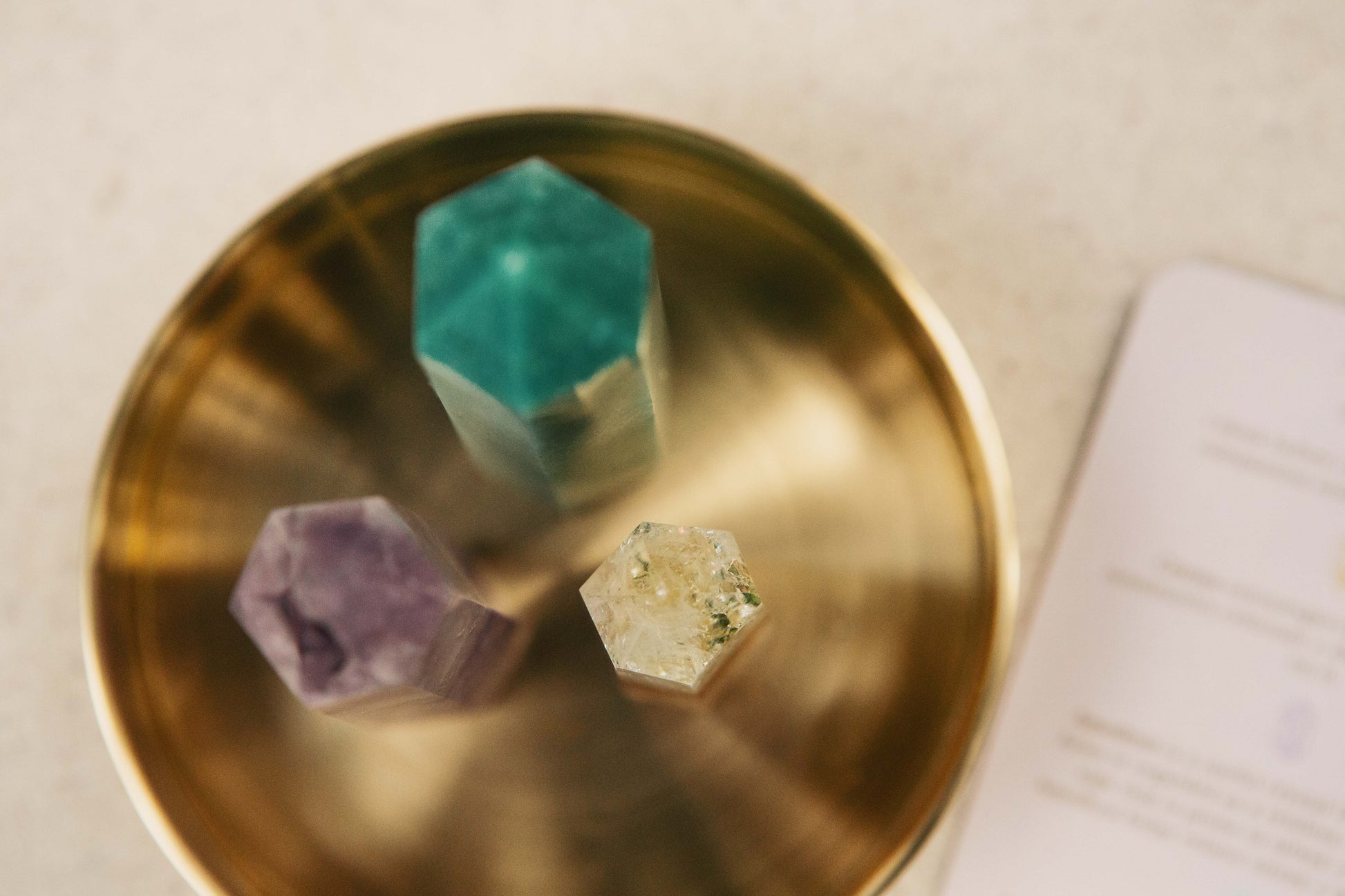 Aries Crystal Trio - Green Aventurine, Amethyst + Citrine