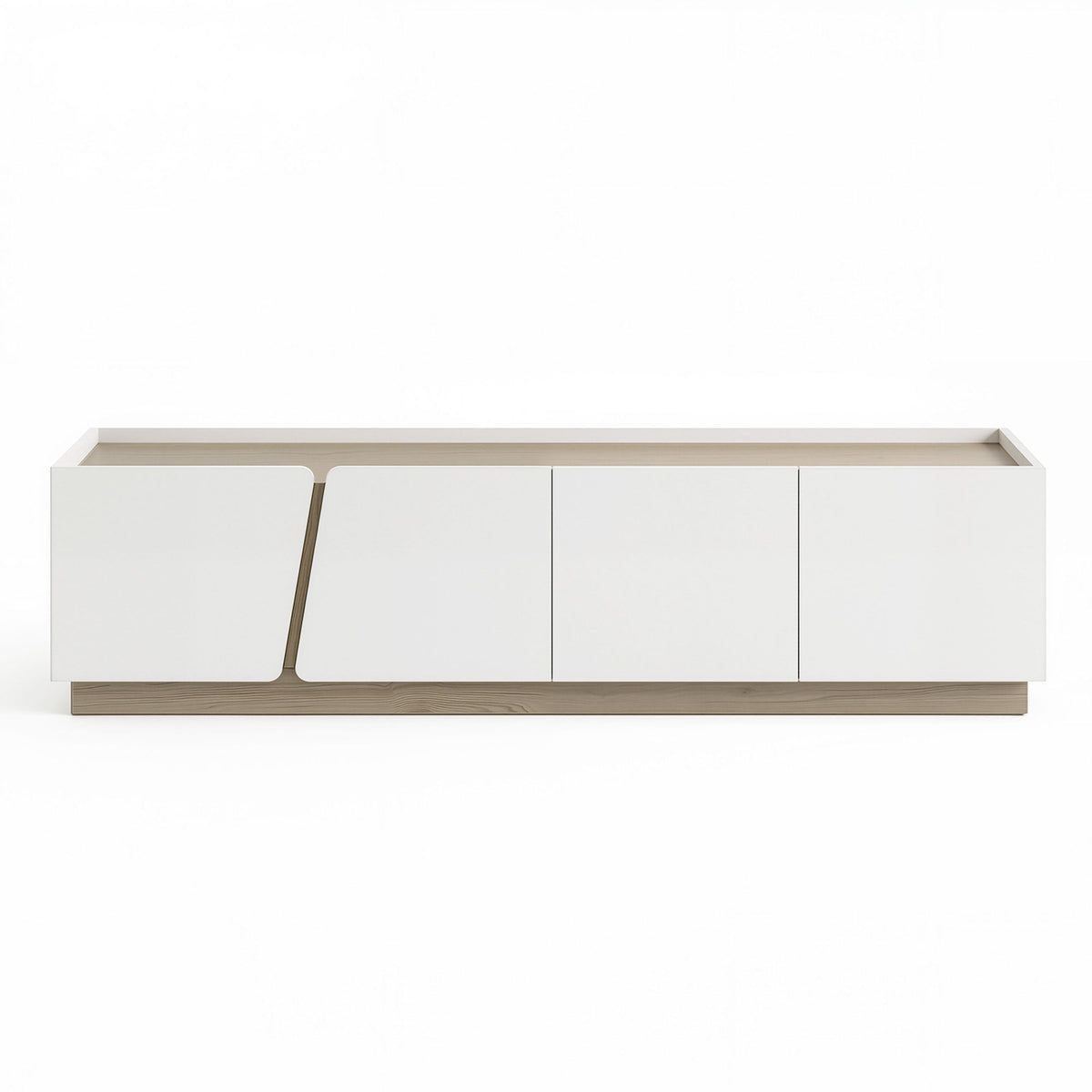 Artiss 180cm TV Unit Storage Cabinet Living Room Grayish White & Walnut