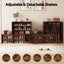 Artiss 2-IN-1 Shoe Cabinet Bench w/ Adjustable Shelf Hallway Walnut & Black