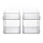 Artiss 2 Pack Clear Pull Out Cabinet Organiser 2 Tier Storage Drawers