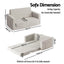 Artiss 2-in-1 Sofa Foam Couch with Side Pocket Light Grey