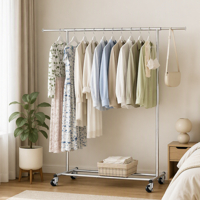 Artiss 2X Clothes Rack Airer Rail Coat Garment Stand Adjustable Hanger