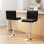 Artiss 2x Bar Stools Gas Lift Leather Chairs Black
