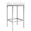 Artiss 2x Bar Stools Leather Padded Metal White