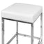 Artiss 2x Bar Stools Leather Padded Metal White