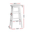 Artiss 2x Bar Stools Round Chairs Wooden White