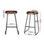 Artiss 2x Bar Stools Tractor Seat 75cm Black
