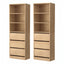 Artiss 2x Chest of 3 Drawers Tallboy Cabinet Pine