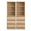 Artiss 2x Chest of 3 Drawers Tallboy Cabinet Pine