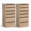 Artiss 2x Chest of 6 Drawers Dresser Tallboy Pine