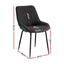 Artiss 2x Dining Chairs Retro PU Leather Kitchen Lounge Cafe Accent Chair Black