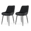 Artiss 2x Dining Chairs Retro PU Leather Kitchen Lounge Cafe Accent Chair Black