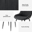 Artiss 2x Dining Chairs Retro PU Leather Kitchen Lounge Cafe Accent Chair Black
