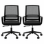Artiss 2x Ergonomic Office Chair Mesh Mid Back Home Office Desk Chairs with Lumbar Support Black