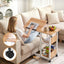 Artiss 3 Tier Adjustable Laptop Desk Tiltable Mobile Side Table Wheels Oak