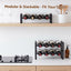 Artiss 3-Tier Wine Rack Metal Freestanding 12 Bottles Modular Countertop Wine Display Shelf Black