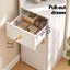 Artiss 3 Tiers Bookshelf with Storage Drawer and Cabinet White