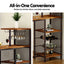 Artiss 3Pcs Bar Table and Stools Set Dining Table Solid Wood Kitchen Chairs Cafe Pub