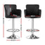 Artiss 3x Bar Stools Counter Chairs Swivel Adjustable Tub PU Leather Black