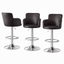 Artiss 3x Bar Stools Counter Chairs Swivel Adjustable Tub PU Leather Brown