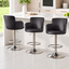 Artiss 3x Bar Stools Counter Chairs Swivel Adjustable Tub PU Leather Brown