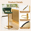 Artiss 3x Bar Stools Gas Lift Adjustable Velvet Woven Backrest Vivien Green